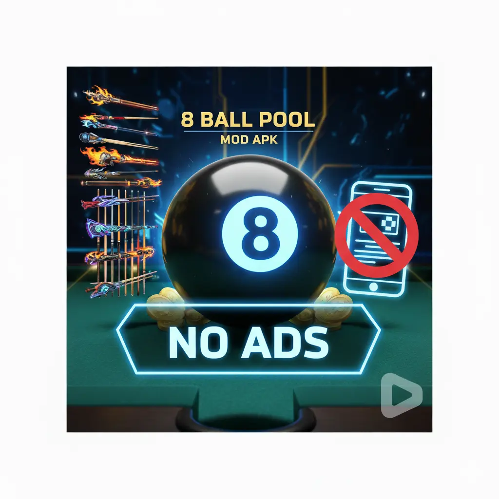 No ads in 8 ball Pool mod APk